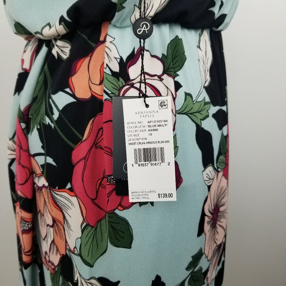 ADRIANNA PAPELL Floral Wrap Dress - Picture 5 of 8